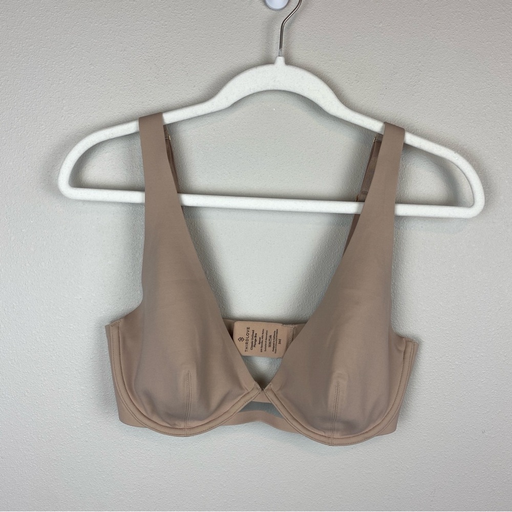 Thirdlove Classic Unlined Plunge Bra - Size 34E